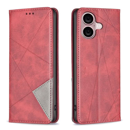 Rhombus Texture Magnetic Leather Phone Case, Series 2