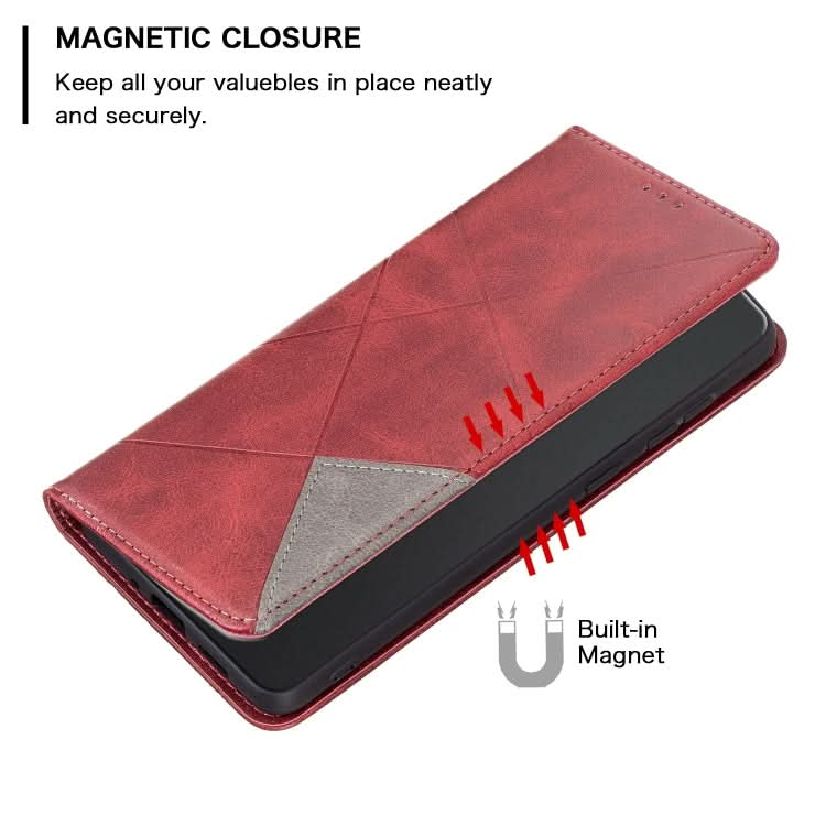 Rhombus Texture Magnetic Leather Phone Case, Series 2