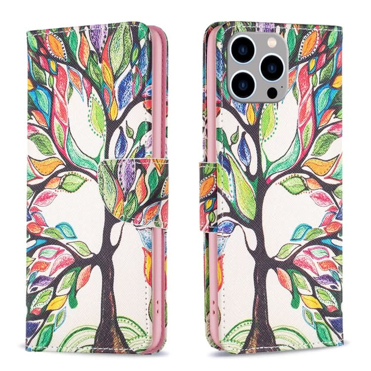 Colored Drawing Pattern Leather Phone Case, Series 3