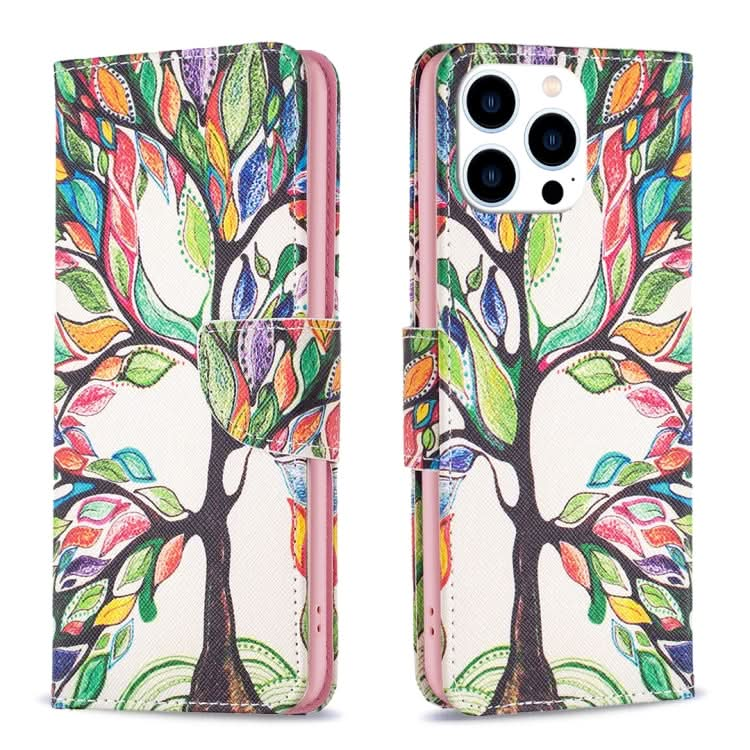 Colored Drawing Pattern Leather Phone Case, Series 3