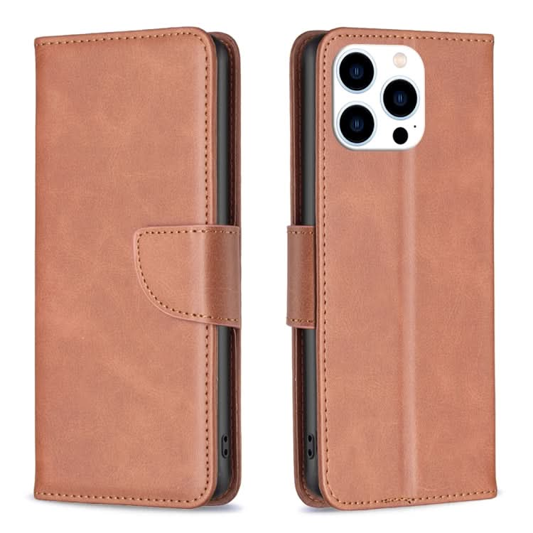 Lambskin Texture Pure Color Flip Leather Phone Case, Series 1