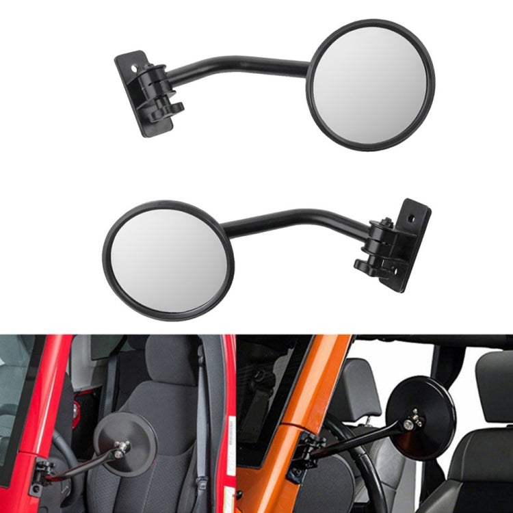 SF-JP-002 1 Pair For Jeep Wrangler Modified A-Pillar Round Shape Rearview Mirror Reversing Mirror ÎҵÄÉ̵ê