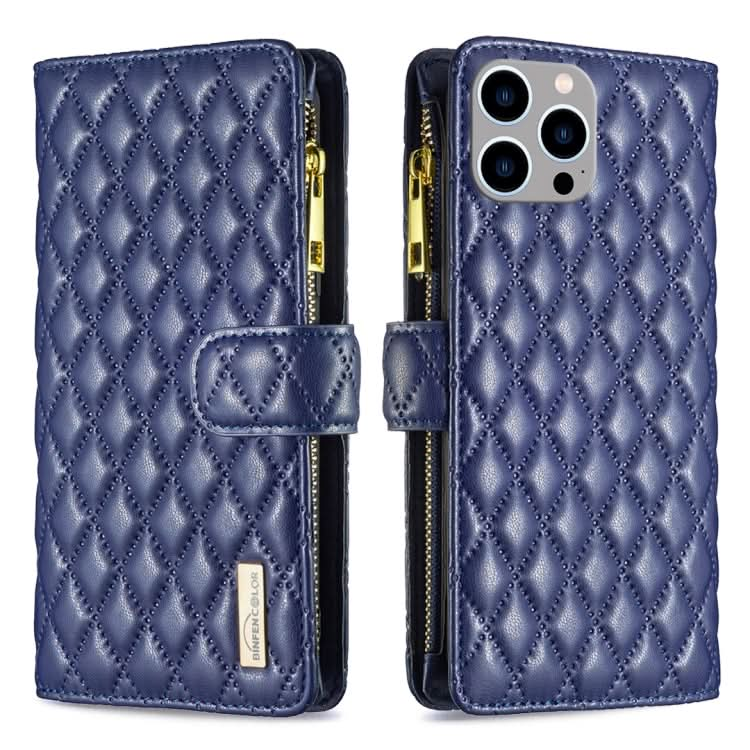 Diamond Lattice Zipper Wallet Leather Flip Phone Case, Series 2