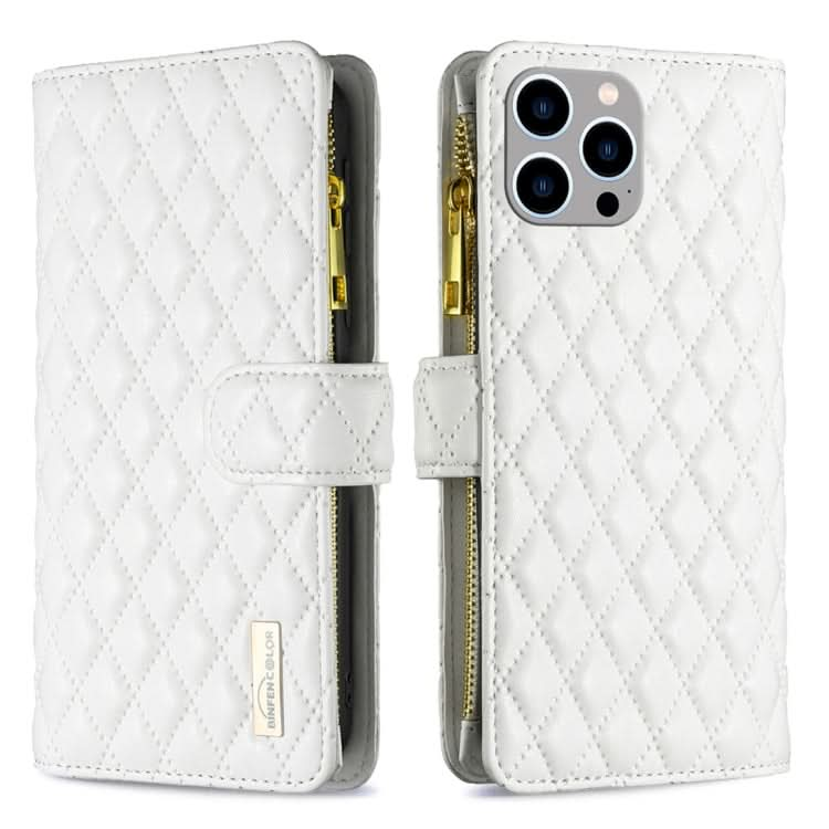 Diamond Lattice Zipper Wallet Leather Flip Phone Case, Series 2