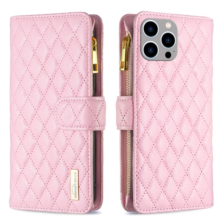 Diamond Lattice Zipper Wallet Leather Flip Phone Case, Series 2