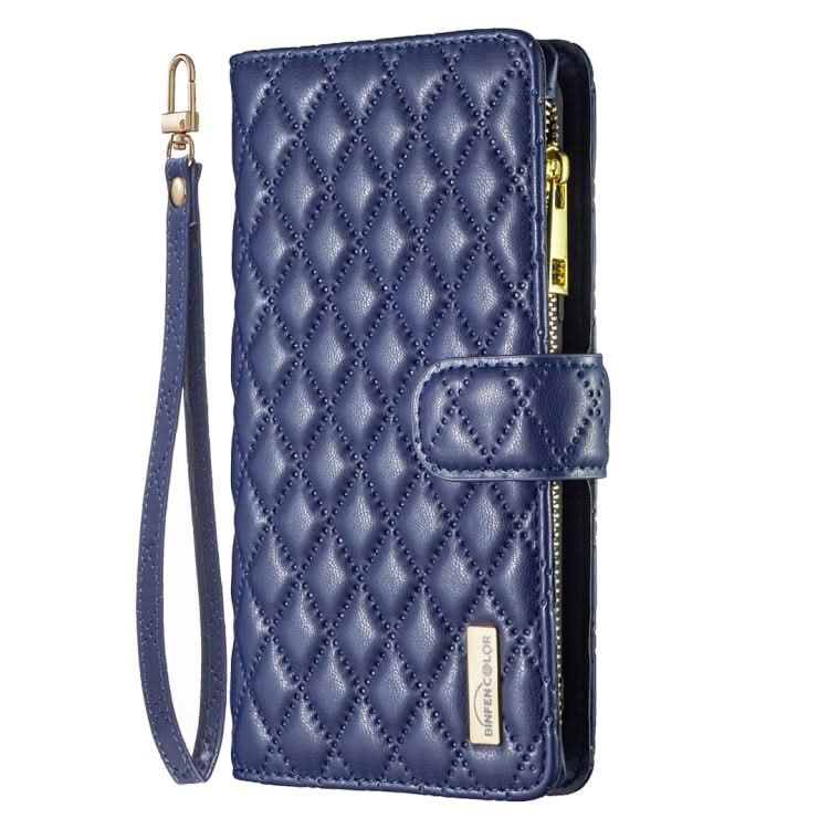 Diamond Lattice Zipper Wallet Leather Flip Phone Case, Series 1