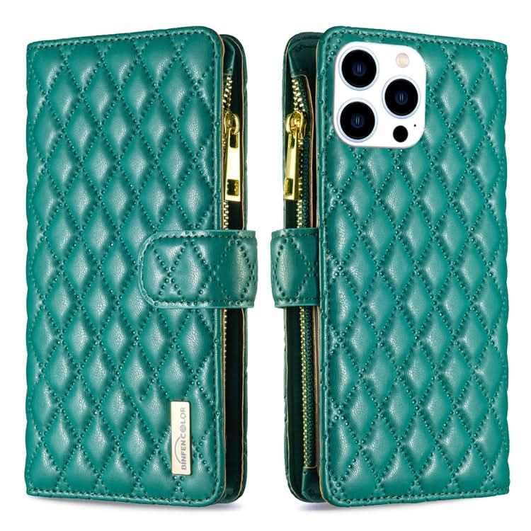 Diamond Lattice Zipper Wallet Leather Flip Phone Case, Series 1