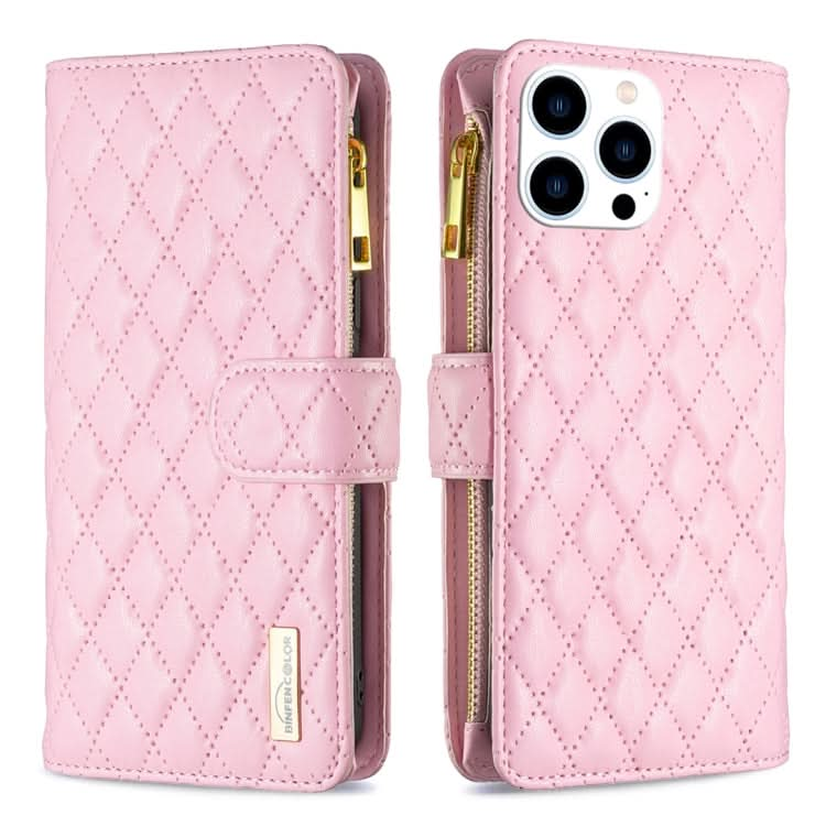 Diamond Lattice Zipper Wallet Leather Flip Phone Case, Series 1