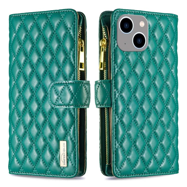 Diamond Lattice Zipper Wallet Leather Flip Phone Case, Series 1