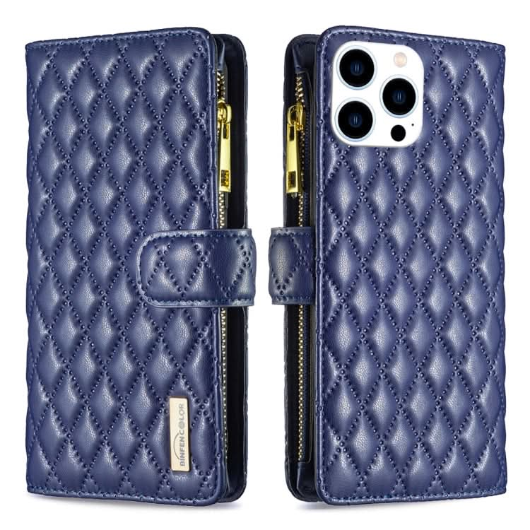 Diamond Lattice Zipper Wallet Leather Flip Phone Case, Series 2