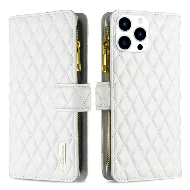 Diamond Lattice Zipper Wallet Leather Flip Phone Case, Series 2