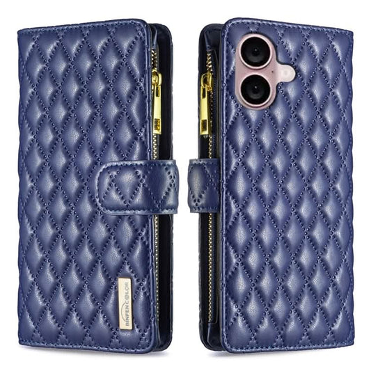 Diamond Lattice Zipper Wallet Leather Flip Phone Case, Series 2