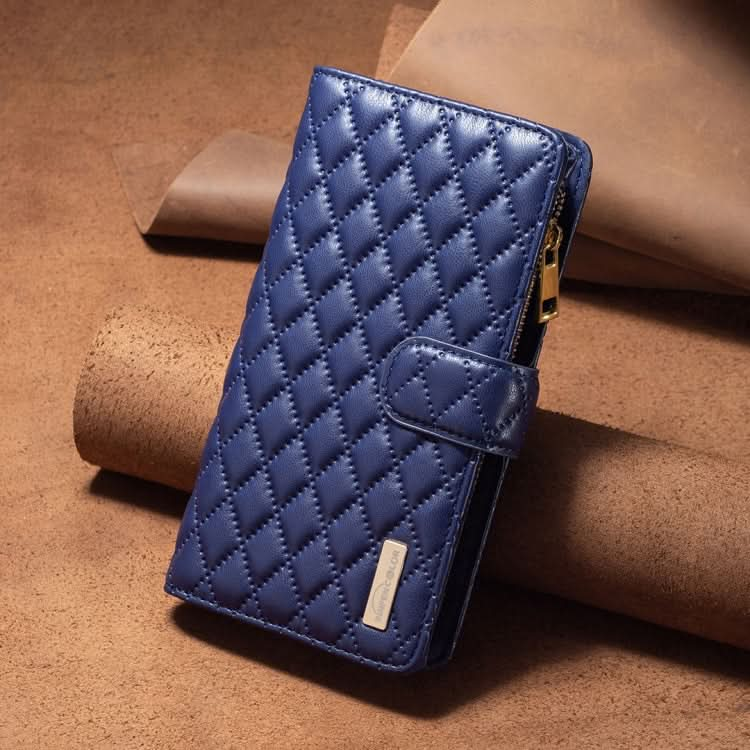 Diamond Lattice Zipper Wallet Leather Flip Phone Case, Series 2