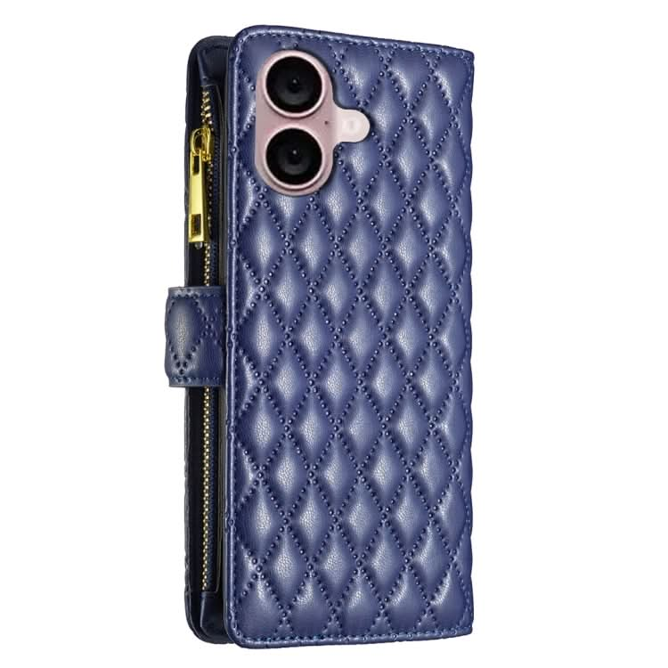 Diamond Lattice Zipper Wallet Leather Flip Phone Case, Series 2