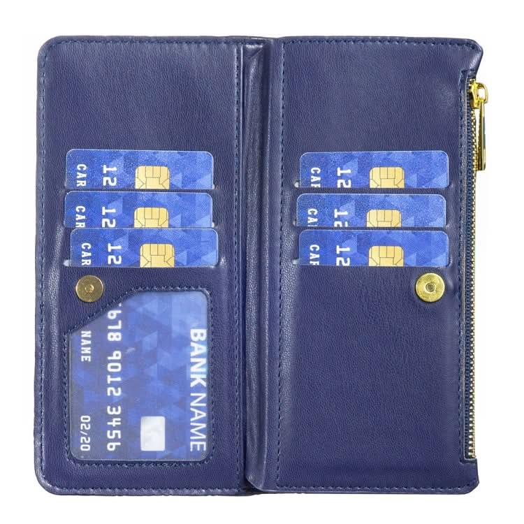 Diamond Lattice Zipper Wallet Leather Flip Phone Case, Series 2