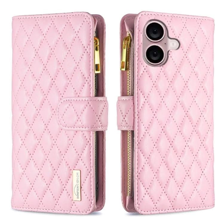 Diamond Lattice Zipper Wallet Leather Flip Phone Case, Series 2