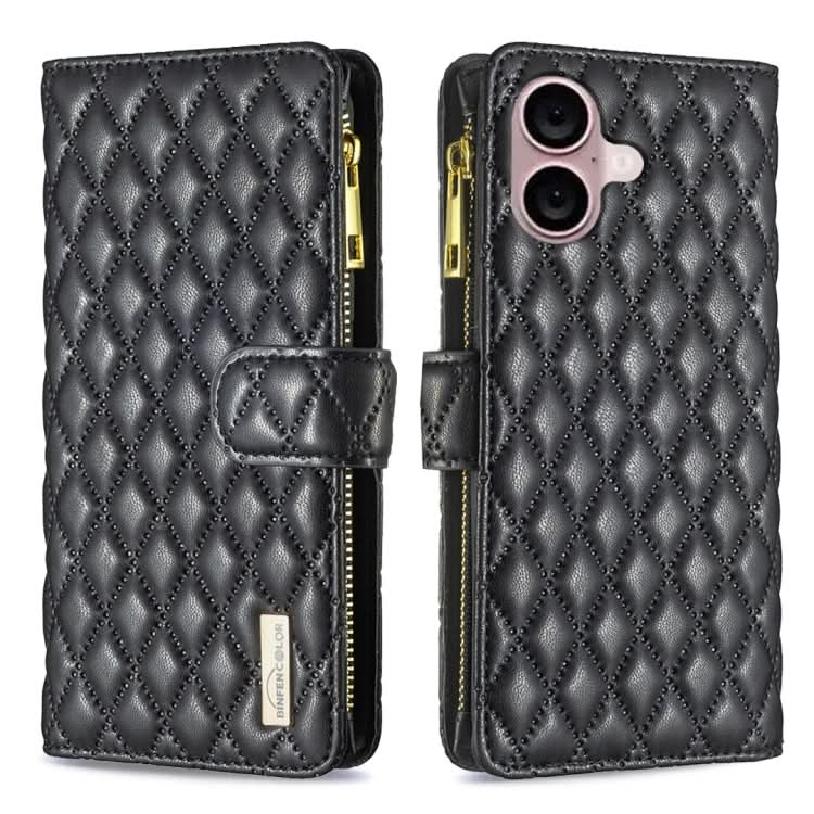 Diamond Lattice Zipper Wallet Leather Flip Phone Case, Series 2