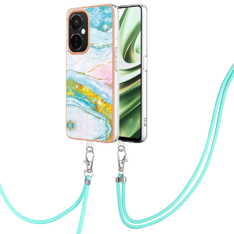 Electroplating Marble Dual-side IMD Phone Case with Lanyard My Store