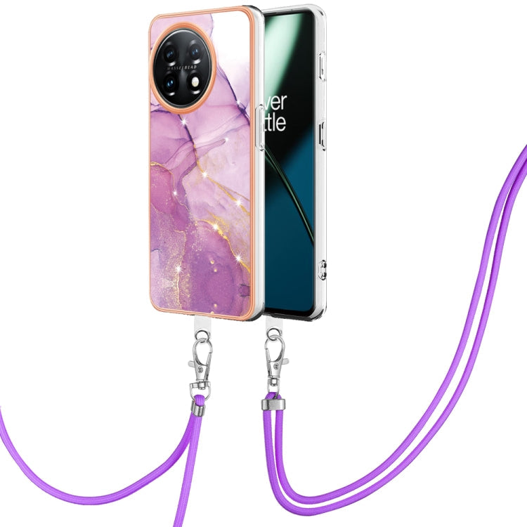 Electroplating Marble Dual-side IMD Phone Case with Lanyard My Store