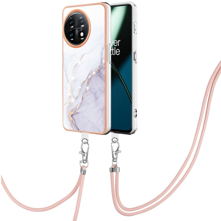 Electroplating Marble Dual-side IMD Phone Case with Lanyard My Store