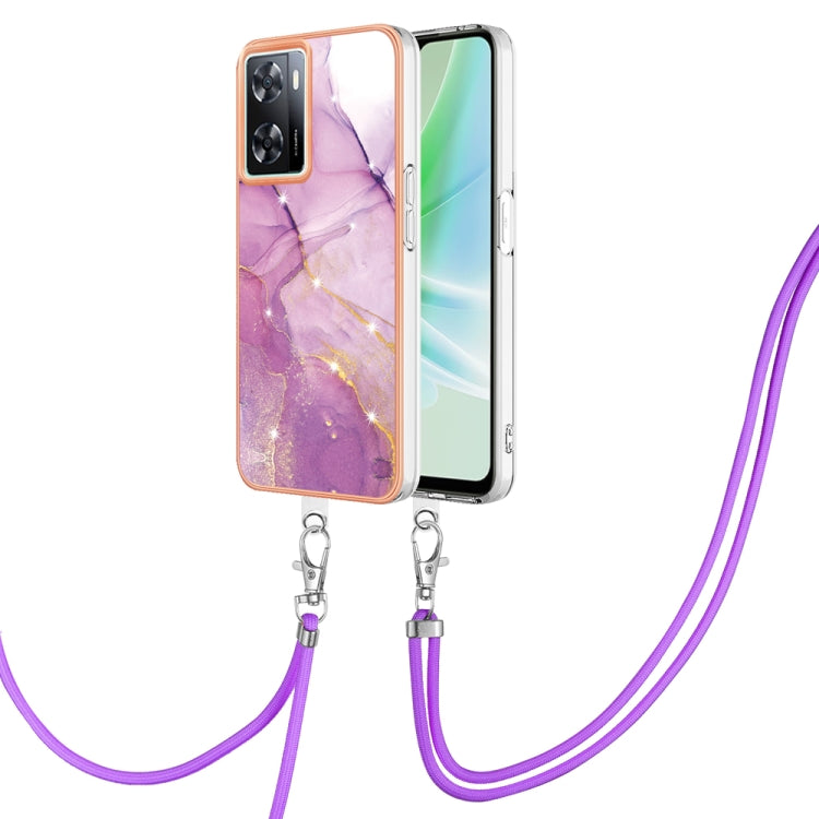 Electroplating Marble Dual-side IMD Phone Case with Lanyard My Store