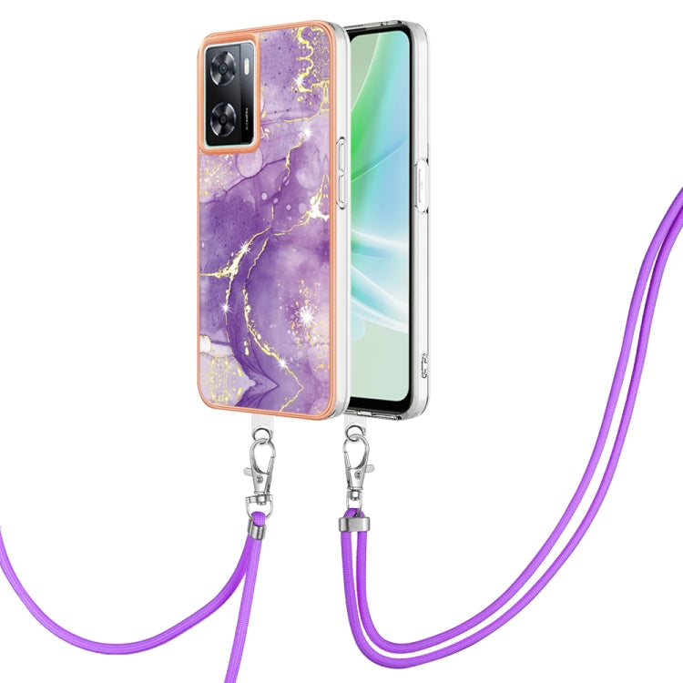 Electroplating Marble Dual-side IMD Phone Case with Lanyard My Store