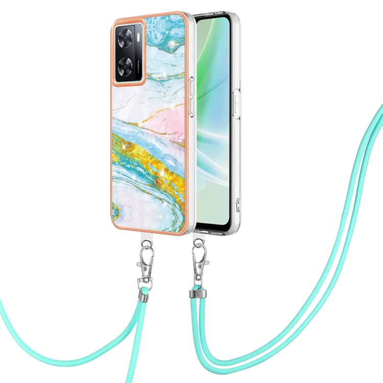 Electroplating Marble Dual-side IMD Phone Case with Lanyard My Store