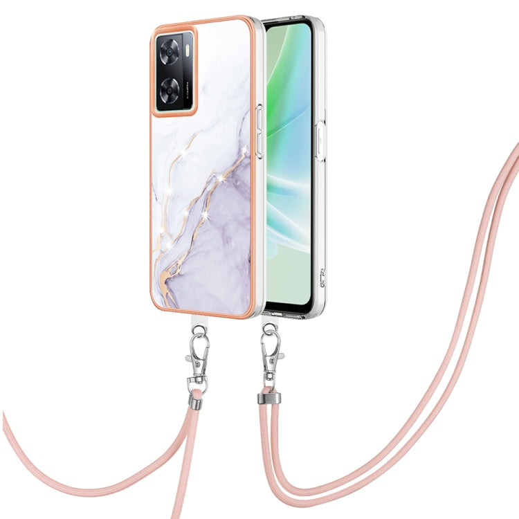 Electroplating Marble Dual-side IMD Phone Case with Lanyard My Store