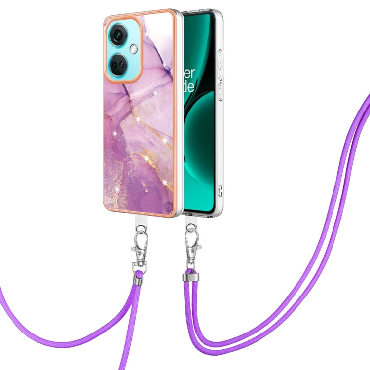 Electroplating Marble Dual-side IMD Phone Case with Lanyard My Store