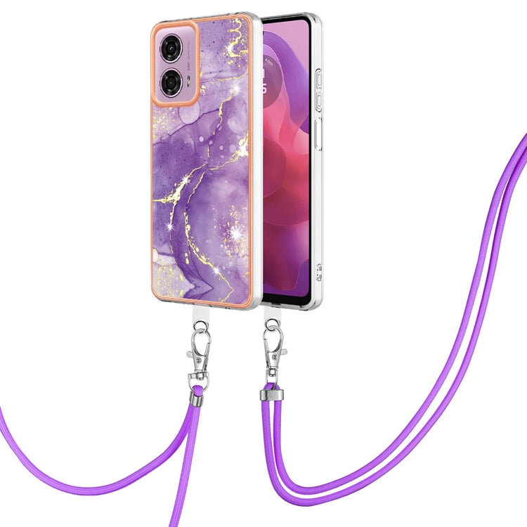 Electroplating Marble Dual-side IMD Phone Case with Lanyard, Series 1 My Store