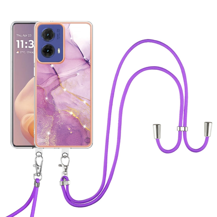 Electroplating Marble Dual-side IMD Phone Case with Lanyard, Series 1 My Store