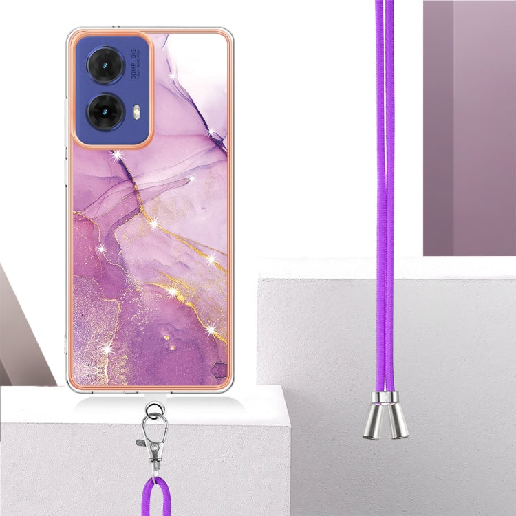 Electroplating Marble Dual-side IMD Phone Case with Lanyard, Series 1 My Store