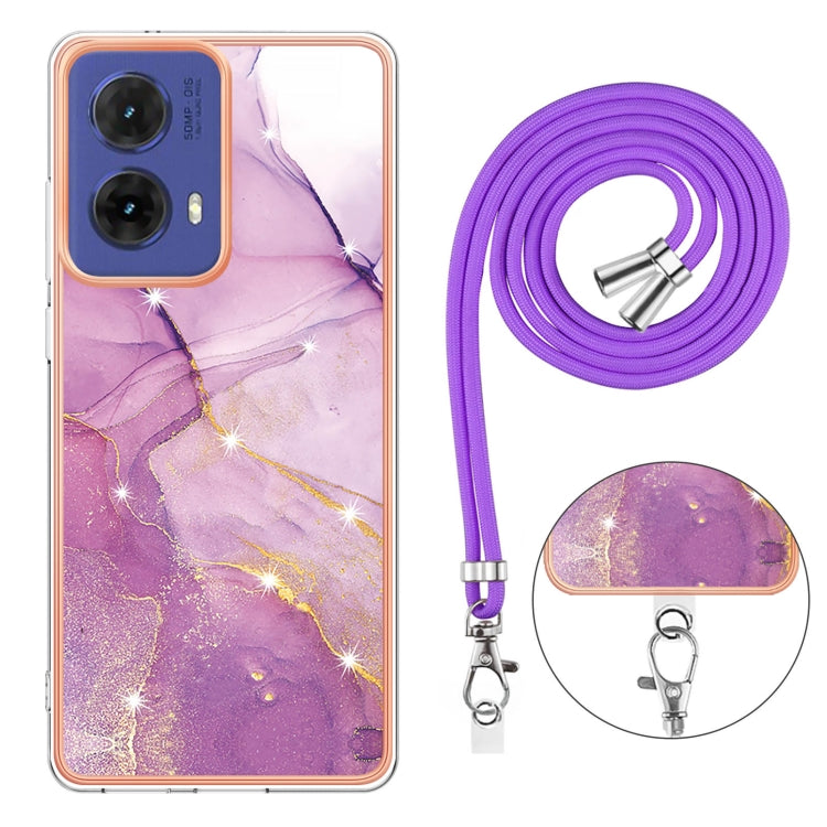 Electroplating Marble Dual-side IMD Phone Case with Lanyard, Series 1 My Store