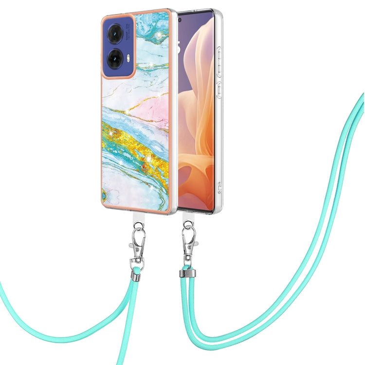 Electroplating Marble Dual-side IMD Phone Case with Lanyard, Series 1 My Store