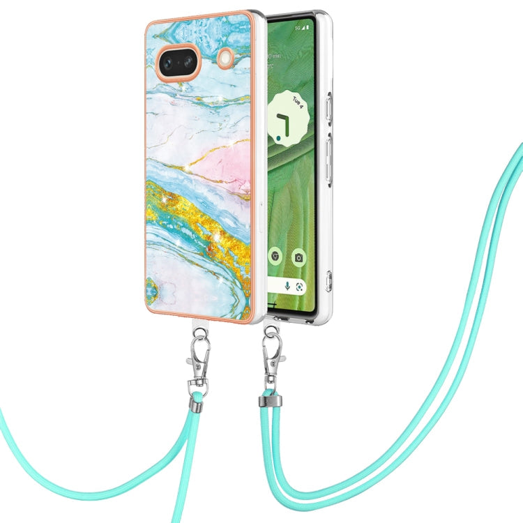 Electroplating Marble Dual-side IMD Phone Case with Lanyard, Series 1 My Store