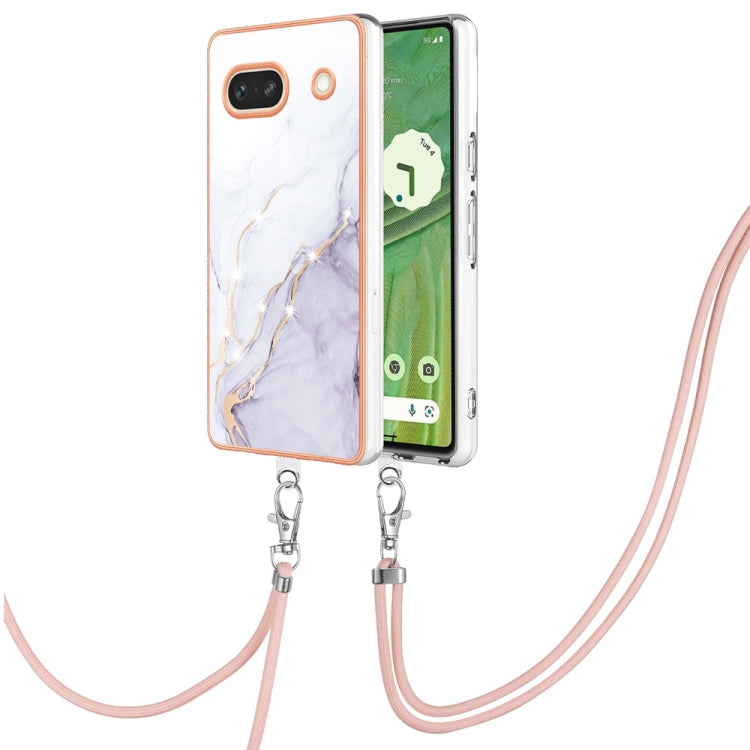 Electroplating Marble Dual-side IMD Phone Case with Lanyard, Series 1 My Store