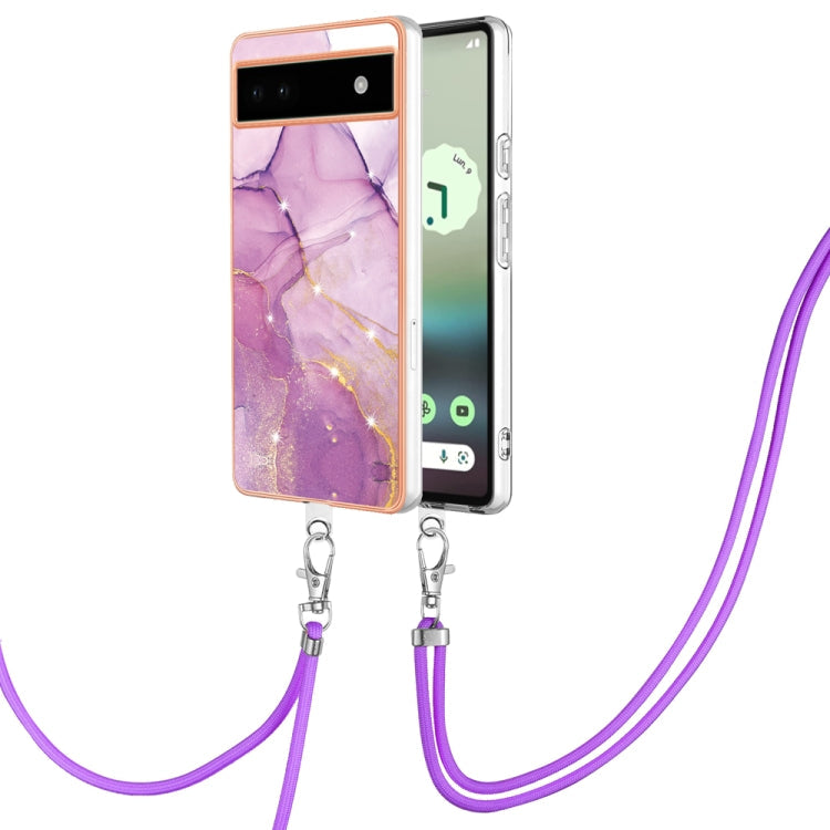 Electroplating Marble Dual-side IMD Phone Case with Lanyard, Series 2 My Store