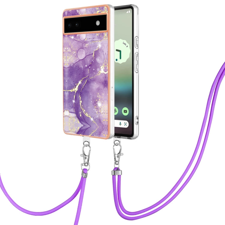 Electroplating Marble Dual-side IMD Phone Case with Lanyard, Series 2 My Store