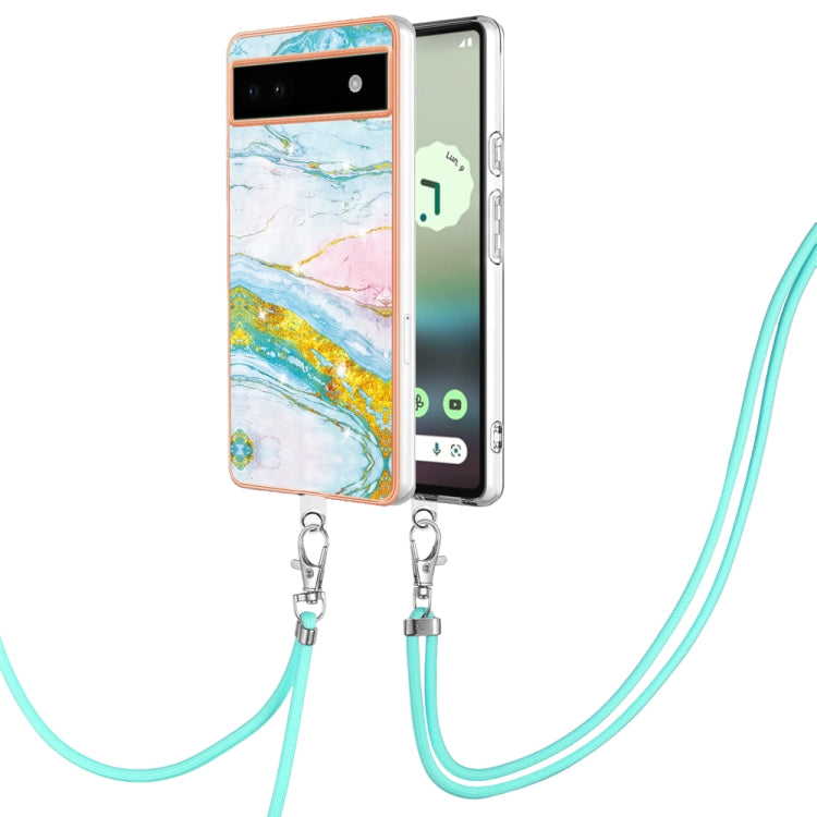 Electroplating Marble Dual-side IMD Phone Case with Lanyard, Series 2 My Store