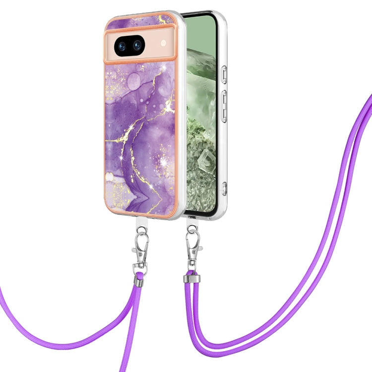 Electroplating Marble Dual-side IMD Phone Case with Lanyard, Series 1 My Store