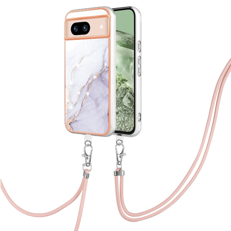 Electroplating Marble Dual-side IMD Phone Case with Lanyard, Series 1 My Store