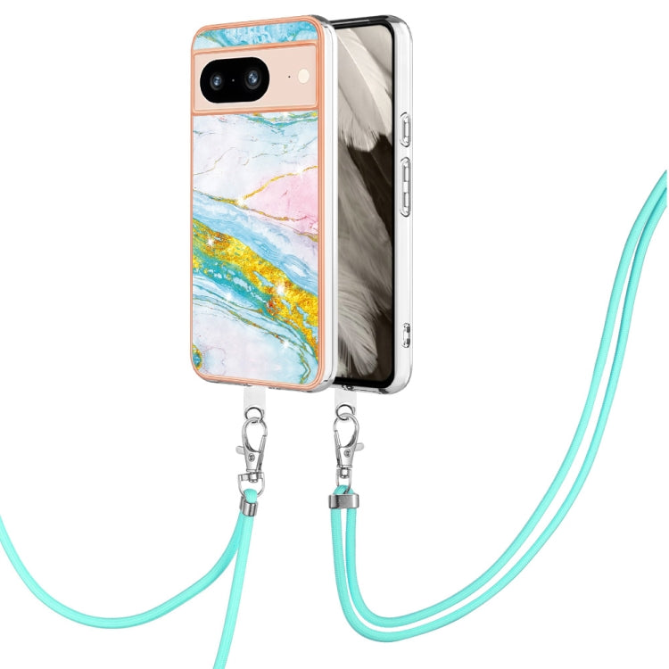 Electroplating Marble Dual-side IMD Phone Case with Lanyard, Series 2 My Store