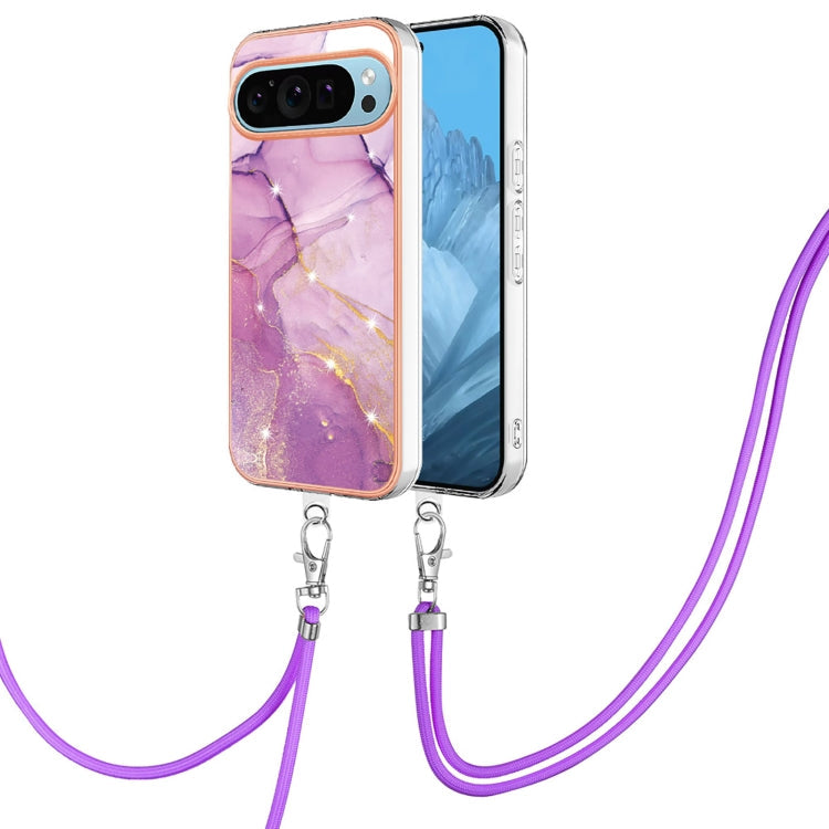 Electroplating Marble Dual-side IMD Phone Case with Lanyard, Series 1 My Store