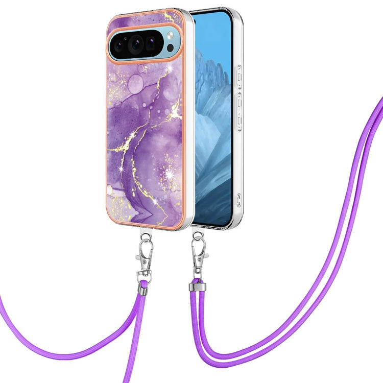 Electroplating Marble Dual-side IMD Phone Case with Lanyard, Series 1 My Store