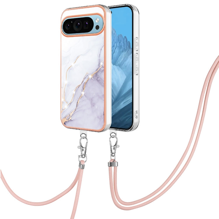 Electroplating Marble Dual-side IMD Phone Case with Lanyard, Series 1 My Store