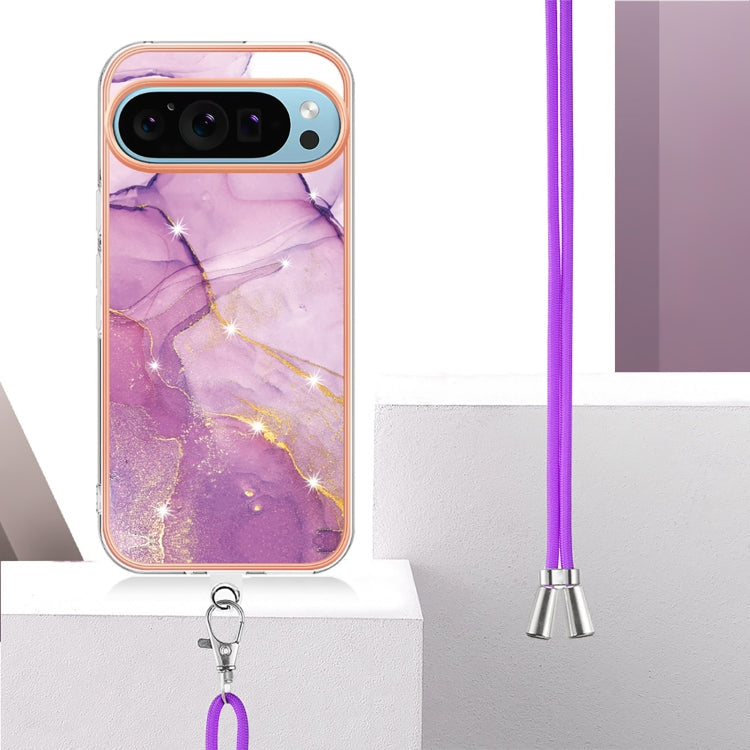 Electroplating Marble Dual-side IMD Phone Case with Lanyard, Series 1 My Store