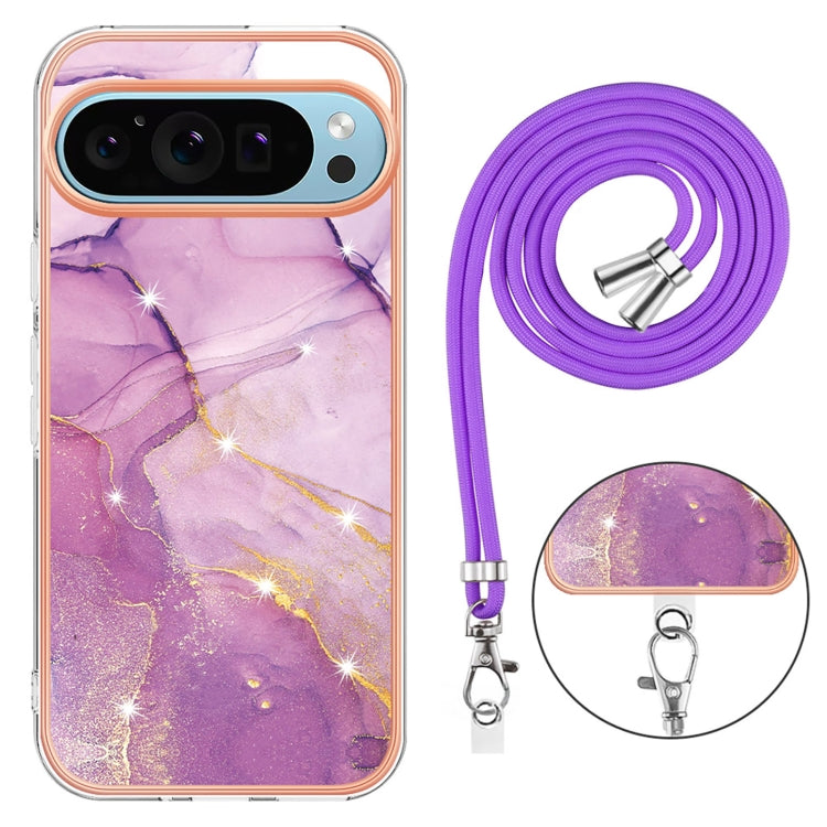 Electroplating Marble Dual-side IMD Phone Case with Lanyard, Series 1 My Store