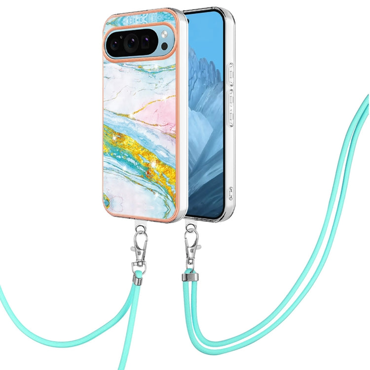 Electroplating Marble Dual-side IMD Phone Case with Lanyard, Series 1 My Store