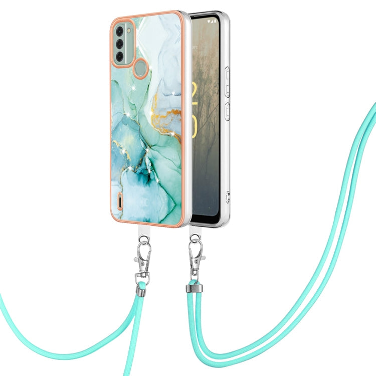 Electroplating Marble Dual-side IMD Phone Case with Lanyard My Store