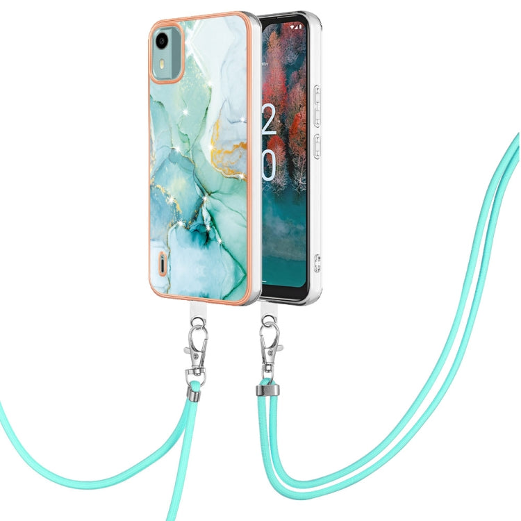 Electroplating Marble Dual-side IMD Phone Case with Lanyard My Store